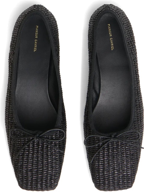 Mansur Gavriel Shoes - Mansur Gavriel Black Woven Square-Toe Ballet Flats size 7 Italian 37 New in Box